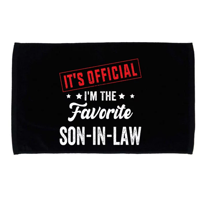 It's o.fficial i'm the favorite son-in-law Microfiber Hand Towel