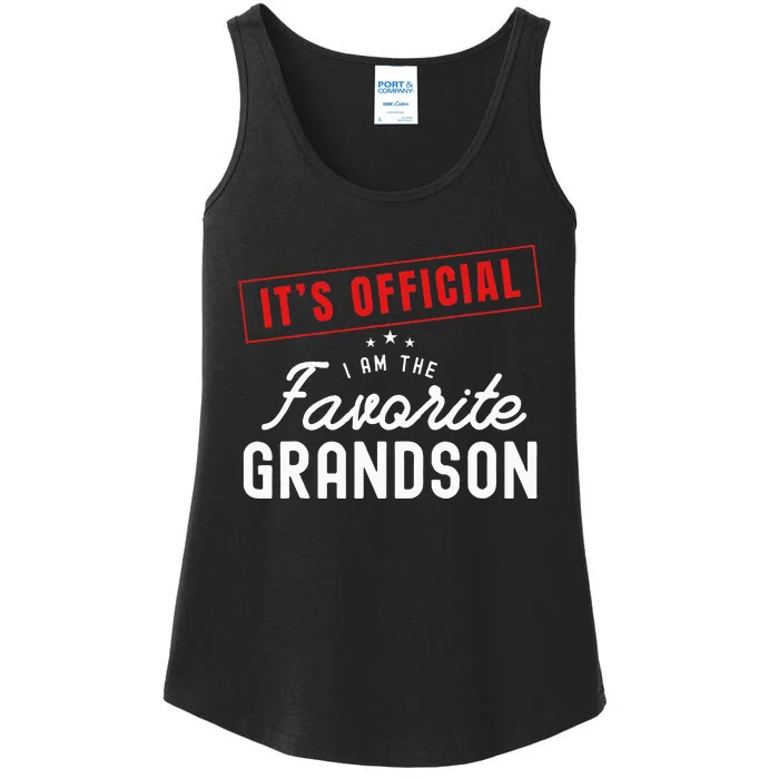 It's O.fficial I'm The Favorite Grandson Vintage Ladies Essential Tank