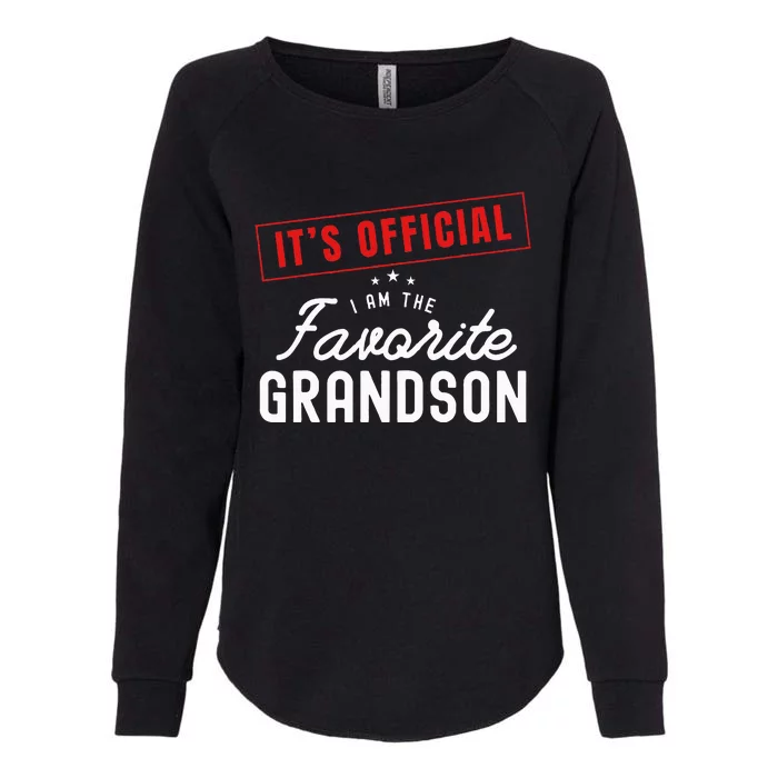 It's O.fficial I'm The Favorite Grandson Vintage Womens California Wash Sweatshirt