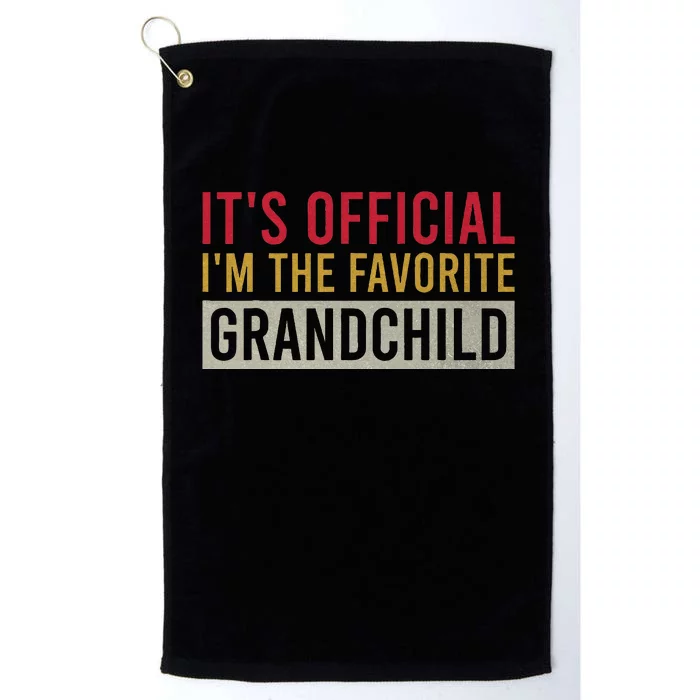 It's O.fficial I'm The Favorite Grandchild Vintage Birthday Platinum Collection Golf Towel