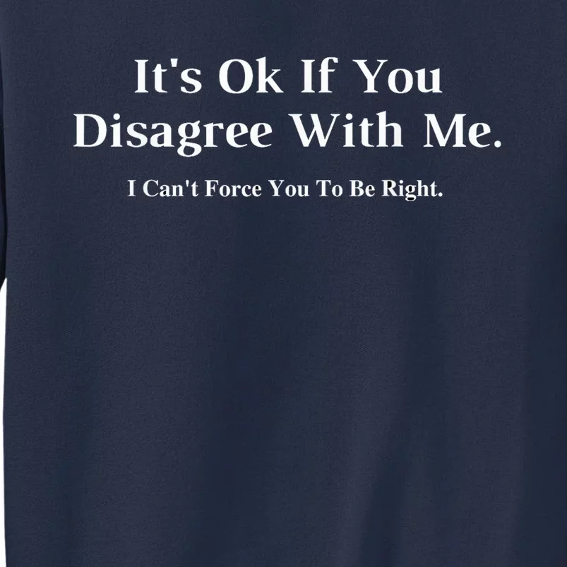 ItS Ok If You Disagree With Me Graphic Novelty Humour Fun Sweatshirt