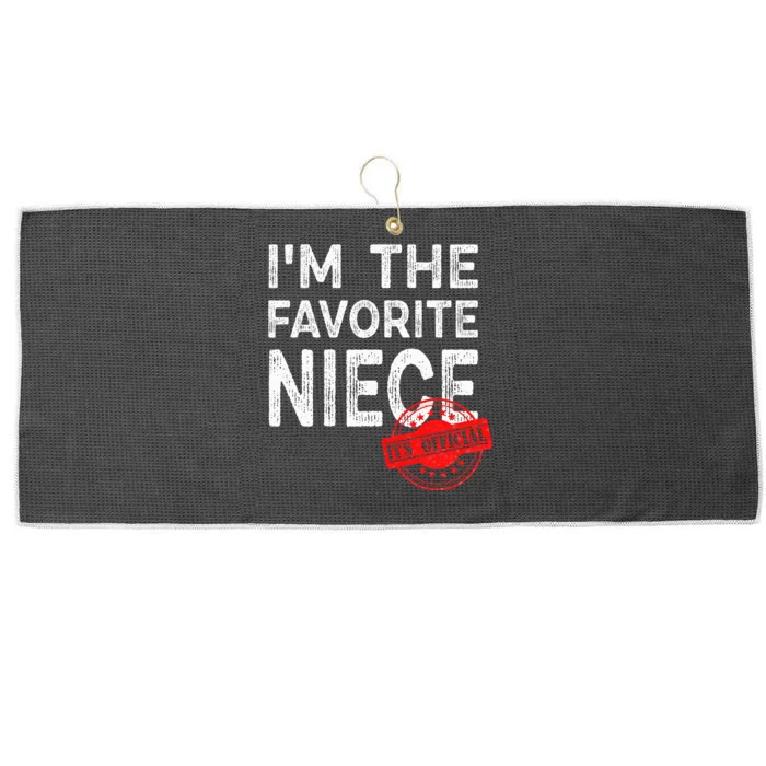 It's O.fficial I'm The Favorite Niece Funny Niece Large Microfiber Waffle Golf Towel