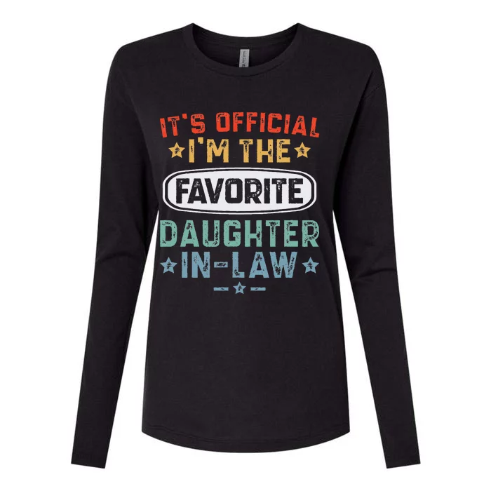 It's O.fficial I'm the Favorite Daughter In Law Womens Cotton Relaxed Long Sleeve T-Shirt