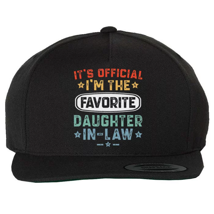 It's O.fficial I'm the Favorite Daughter In Law Wool Snapback Cap