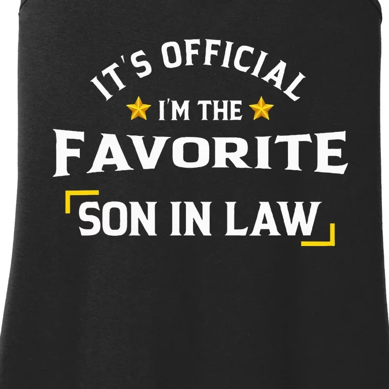 It's O.fficial I'm The Favorite Son In Law Ladies Essential Tank