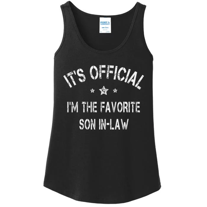 It's Official I'm The Favorite Son In Law Funny Vintage Ladies Essential Tank