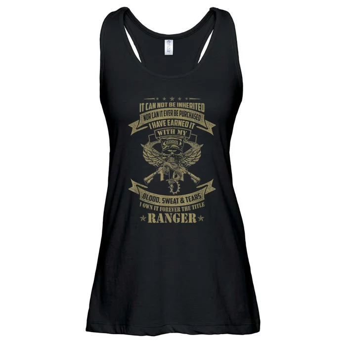 I Own It Forever The Title US Army Ranger Veteran Gift Ladies Essential Flowy Tank