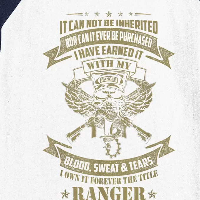 I Own It Forever The Title US Army Ranger Veteran Gift Baseball Sleeve Shirt