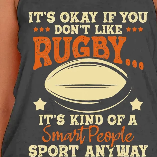 It's Okay If You Don't Like Rugby  Rugby Player Coach Women's Knotted Racerback Tank