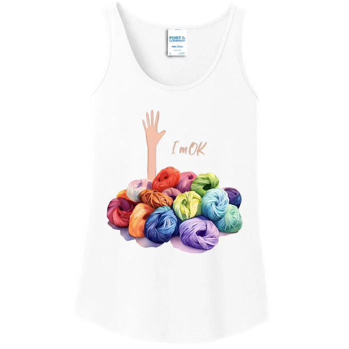 Im Ok Knitting Yarn Lover Crochet Lover Ladies Essential Tank