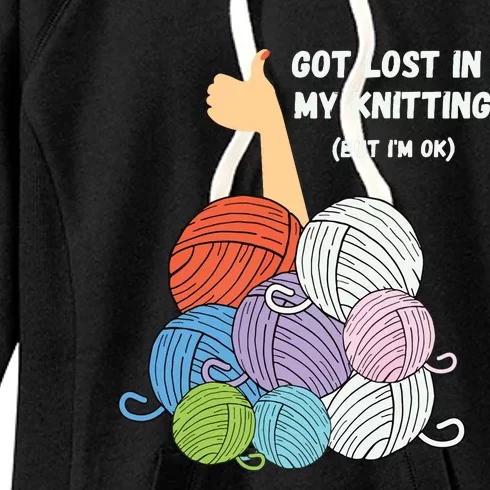 Im Ok Knitting Crochet Shirts For Women Funny Women's Fleece Hoodie