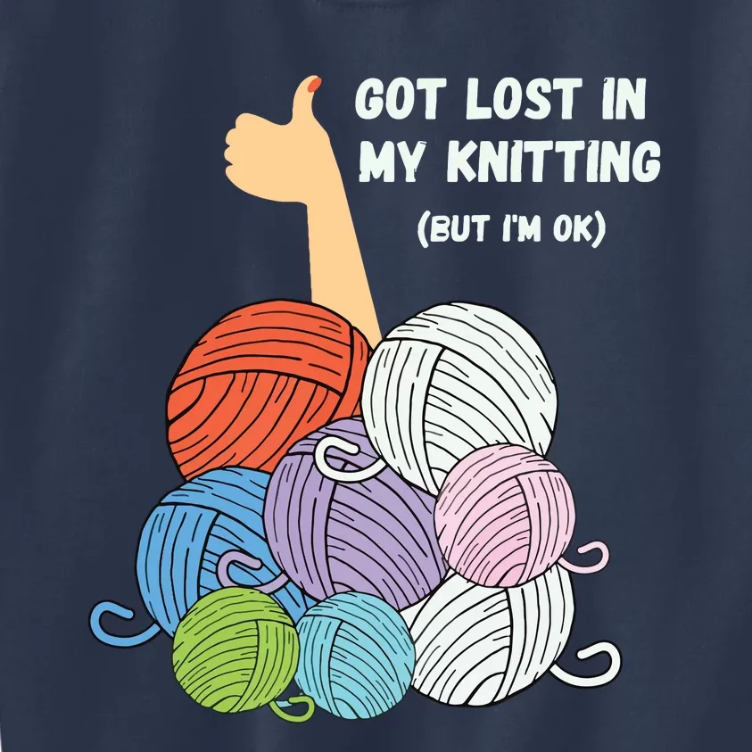 Im Ok Knitting Crochet Shirts For Women Funny Kids Sweatshirt