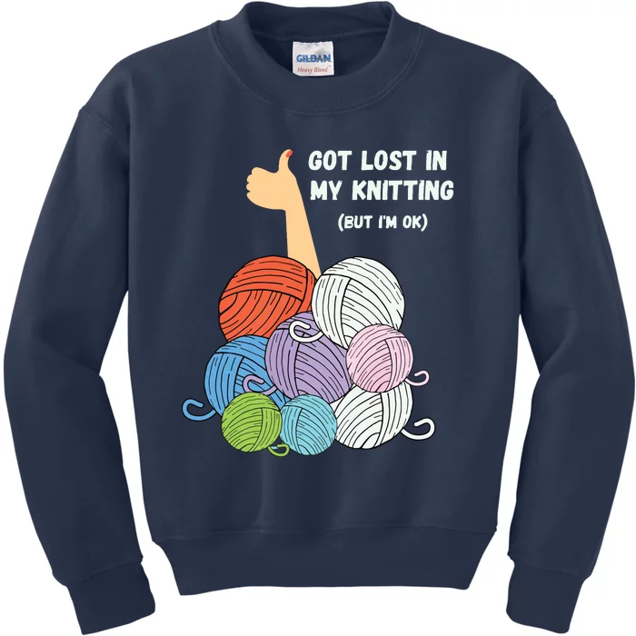 Im Ok Knitting Crochet Shirts For Women Funny Kids Sweatshirt