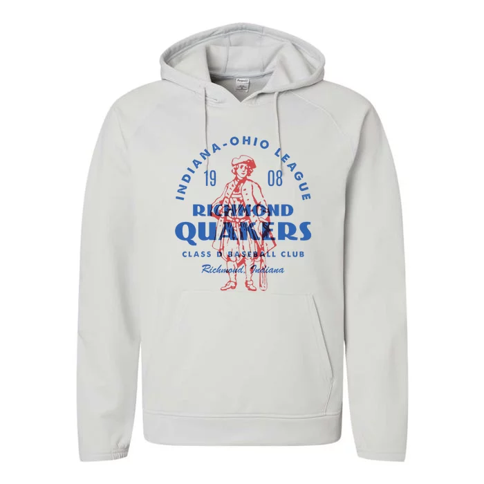 Indiana Ohio League Richmond Quakers Performance Fleece Hoodie