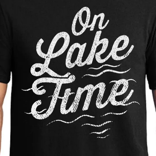 I'm On Lake Time Funny Boating And Fishing Lake Lovers Pajama Set