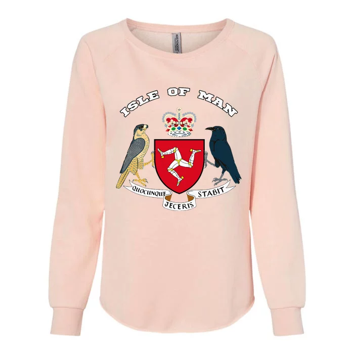 Isle Of Man Coat Of Arms Of Coat Of Arm Flag Manx Womens California Wash Sweatshirt