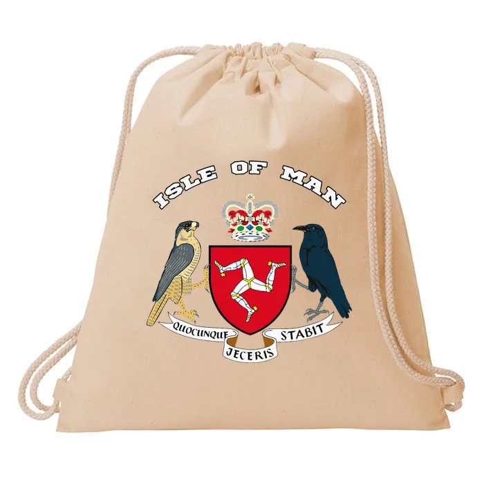 Isle Of Man Coat Of Arms Of Coat Of Arm Flag Manx Drawstring Bag