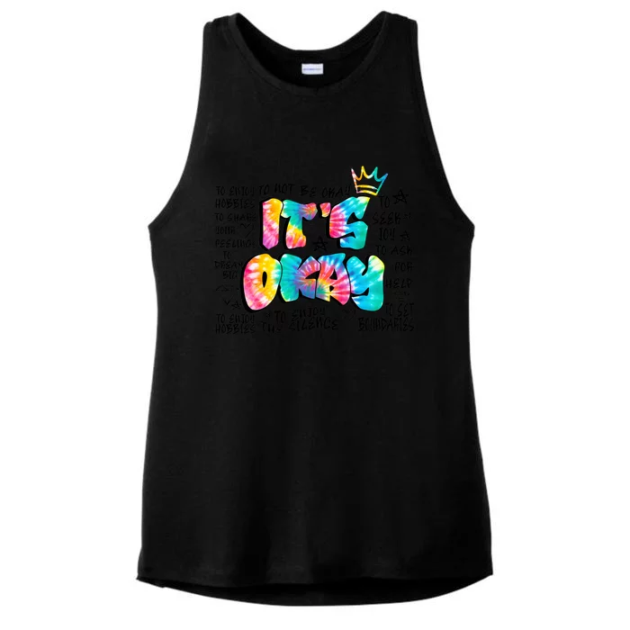 ItS Okay Mental Health Breakdown Ladies Tri-Blend Wicking Tank