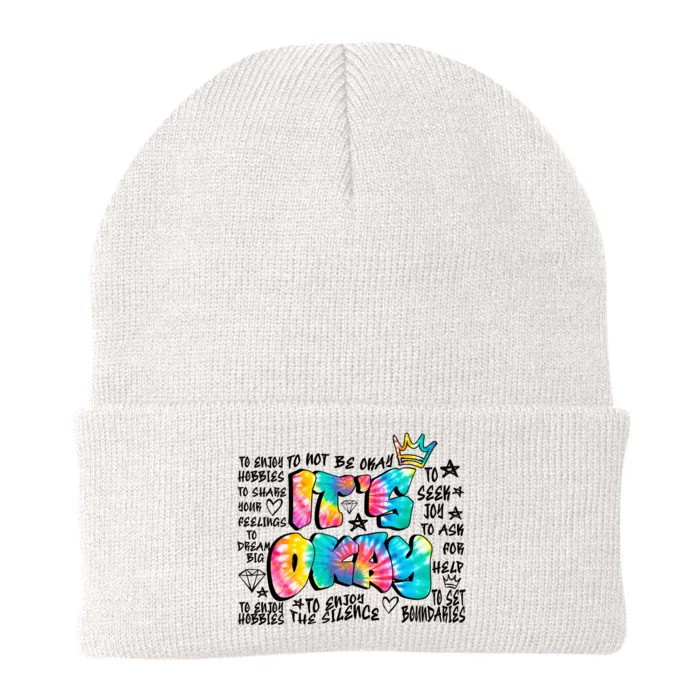 ItS Okay Mental Health Breakdown Knit Cap Winter Beanie