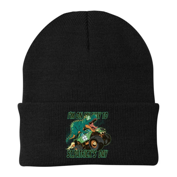 Im On My Way To St Patricks Day Dinosaur Knit Cap Winter Beanie