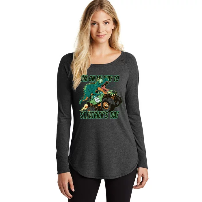 Im On My Way To St Patricks Day Dinosaur Women's Perfect Tri Tunic Long Sleeve Shirt