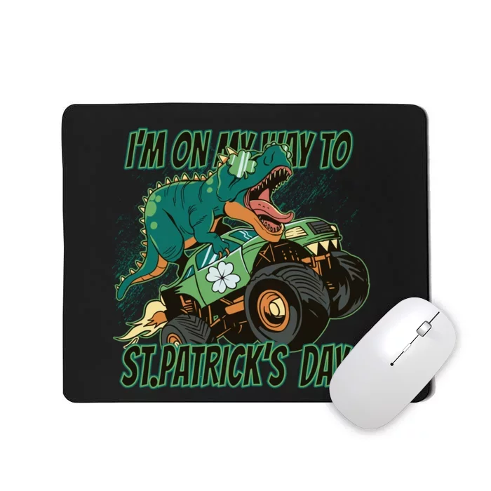 Im On My Way To St Patricks Day Dinosaur Mousepad