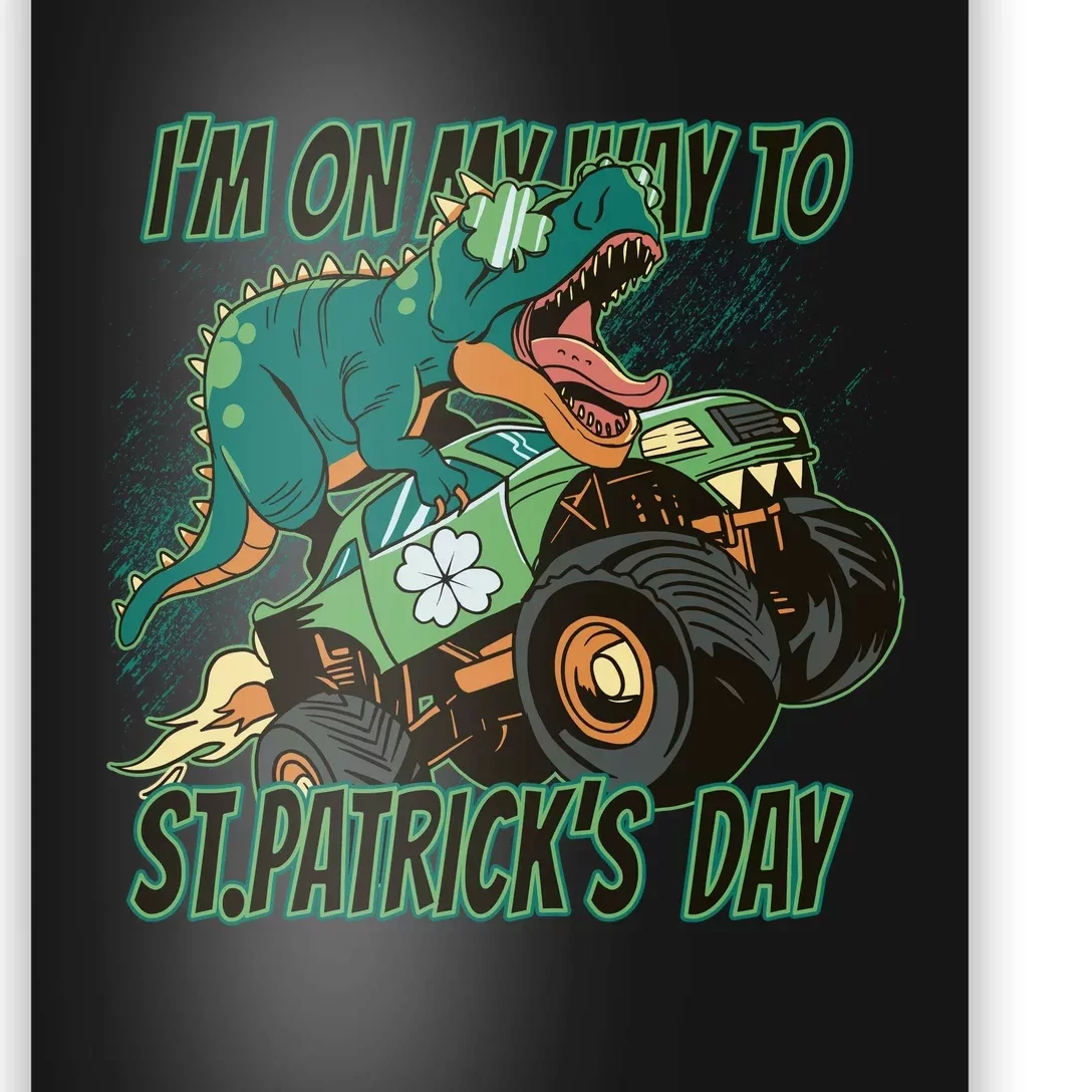 Im On My Way To St Patricks Day Dinosaur Poster