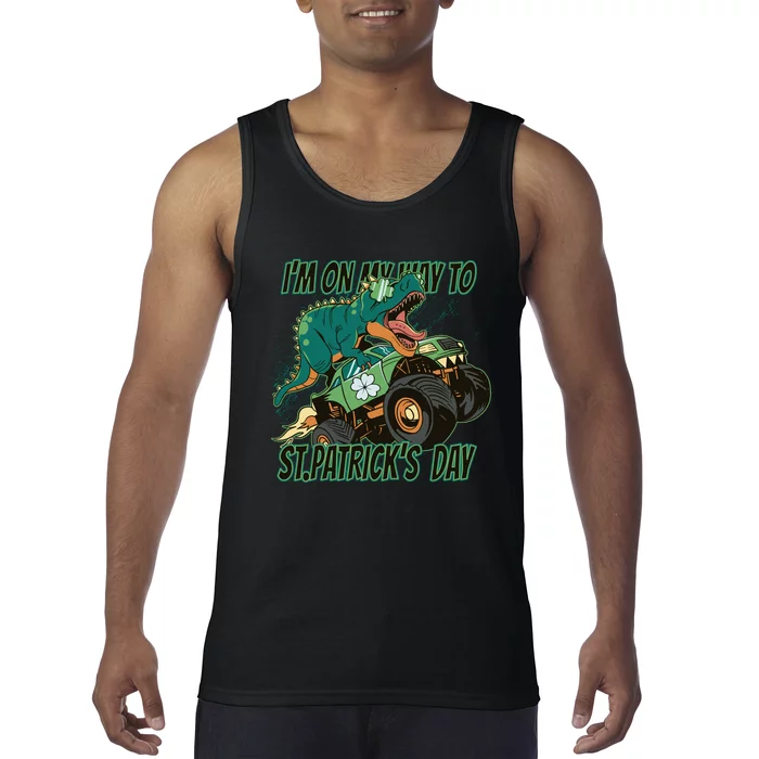 Im On My Way To St Patricks Day Dinosaur Tank Top