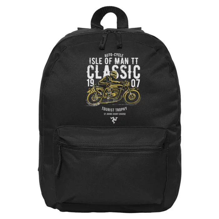 Isle Of Man TT Races Manx Classic Grand Prix Road Racing 16 in Basic Backpack