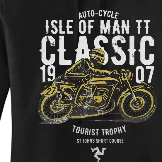 Isle Of Man TT Races Manx Classic Grand Prix Road Racing Women's Pullover Hoodie