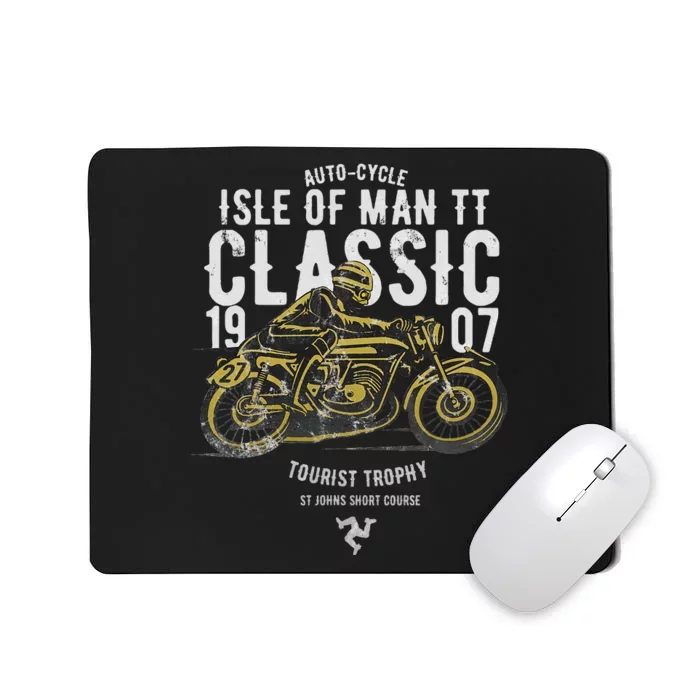 Isle Of Man TT Races Manx Classic Grand Prix Road Racing Mousepad