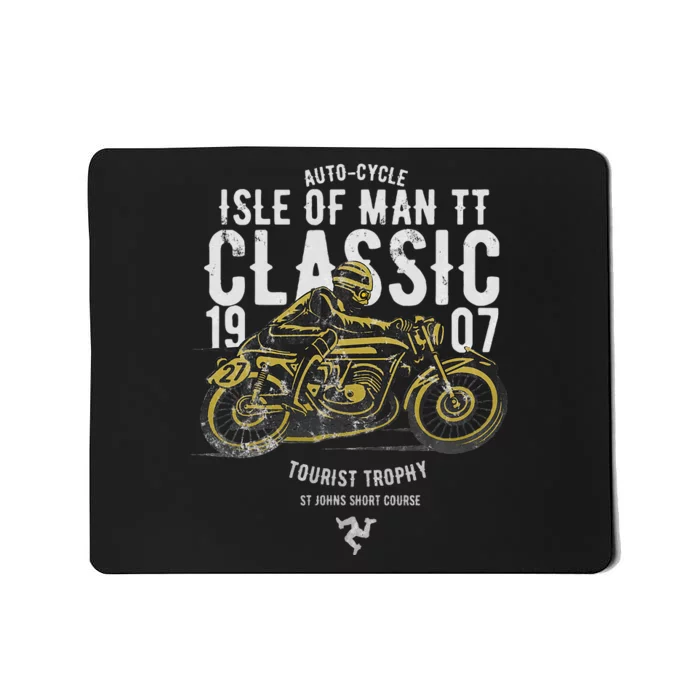 Isle Of Man TT Races Manx Classic Grand Prix Road Racing Mousepad