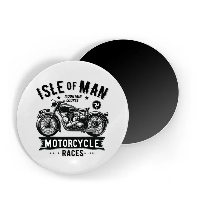 Isle Of Man Tt Races Vintage Motorcycle Retro Design Magnet