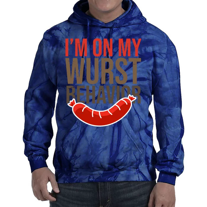 Im On My Wurst Behavior Oktoberfest Tie Dye Hoodie