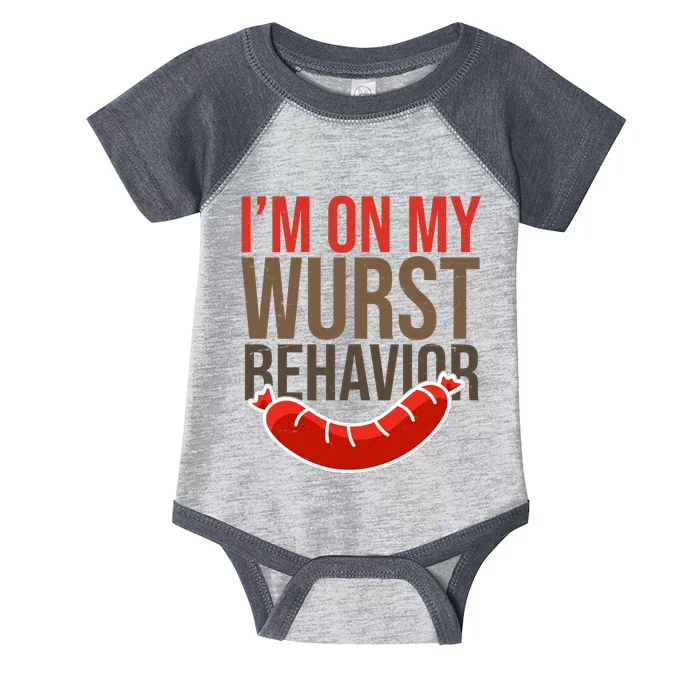 Im On My Wurst Behavior Oktoberfest Infant Baby Jersey Bodysuit