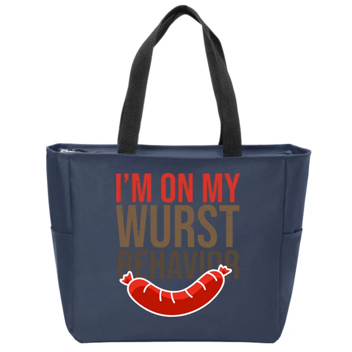 Im On My Wurst Behavior Oktoberfest Zip Tote Bag