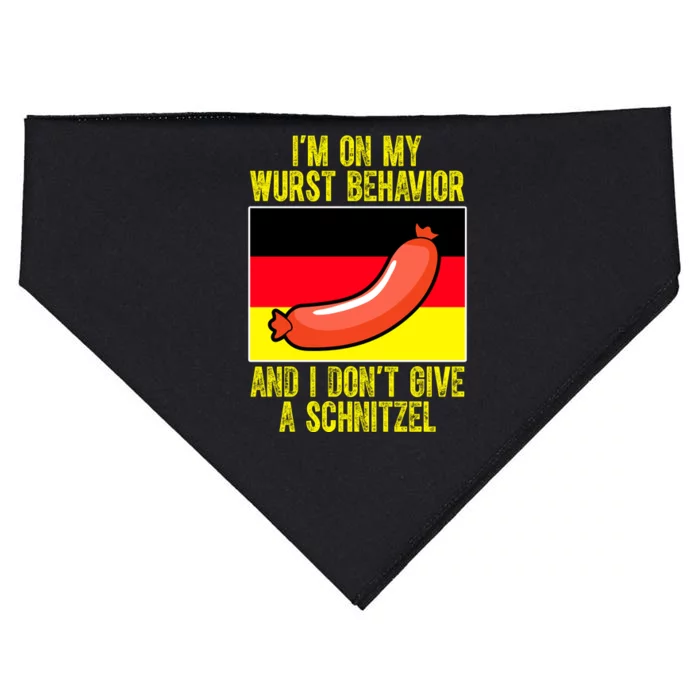 Im On My Wurst Behavior And I Dont Give A Schnitzel Oktoberfest USA-Made Doggie Bandana