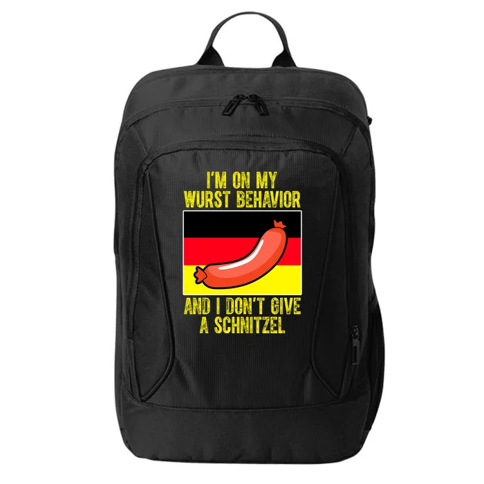 Im On My Wurst Behavior And I Dont Give A Schnitzel Oktoberfest City Backpack