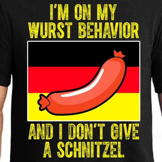 Im On My Wurst Behavior And I Dont Give A Schnitzel Oktoberfest Pajama Set