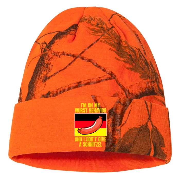 Im On My Wurst Behavior And I Dont Give A Schnitzel Oktoberfest Kati - 12in Camo Beanie