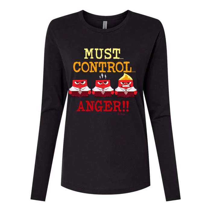 Inside Out Must... Control... Anger Womens Cotton Relaxed Long Sleeve T-Shirt