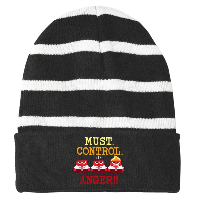 Inside Out Must... Control... Anger Striped Beanie with Solid Band