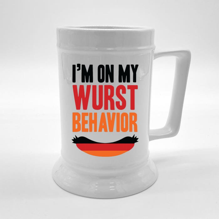 Im On My Wurst Behavior Front & Back Beer Stein