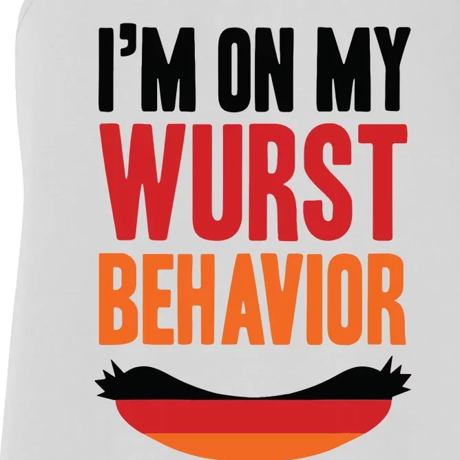 Im On My Wurst Behavior Women's Racerback Tank