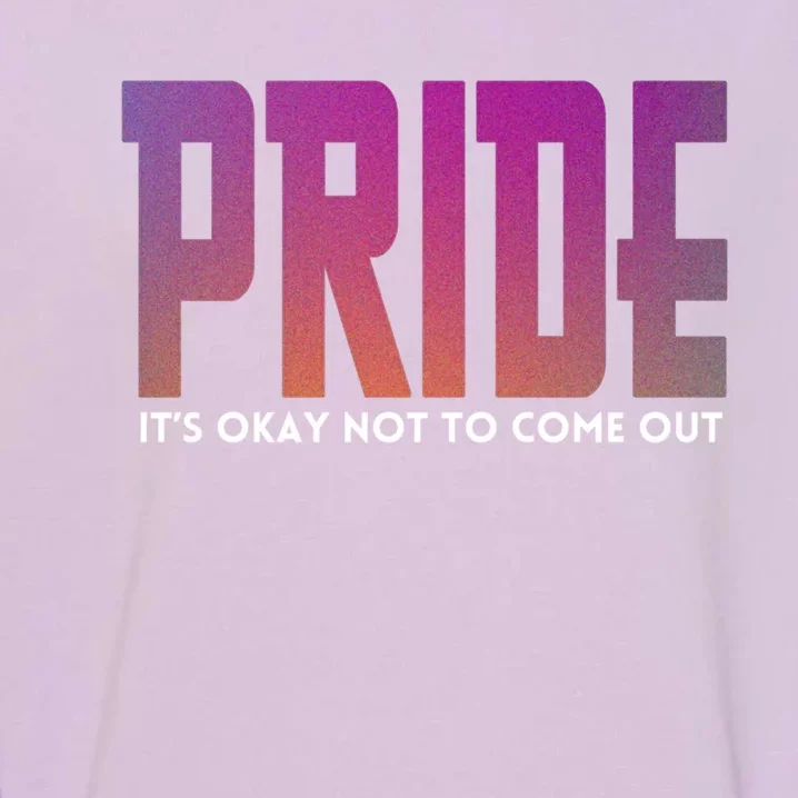 ItS Okay Not To Come Out Pride Lgbt Sexuality Respect Honor Funny Gift Garment-Dyed Sweatshirt