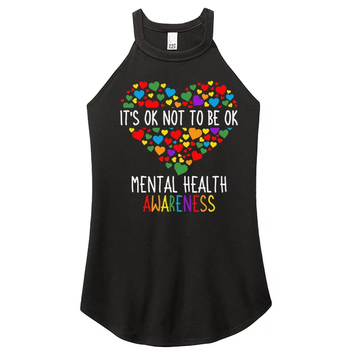 It's Ok Not To Be Ok Mental Health Awareness Green Ribbon Women’s Perfect Tri Rocker Tank