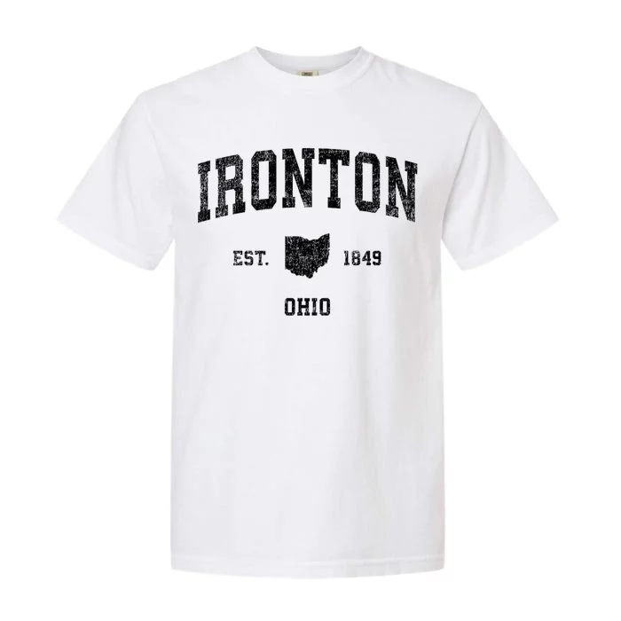 Ironton Ohio Oh Vintage Established Sports Design Garment-Dyed Heavyweight T-Shirt