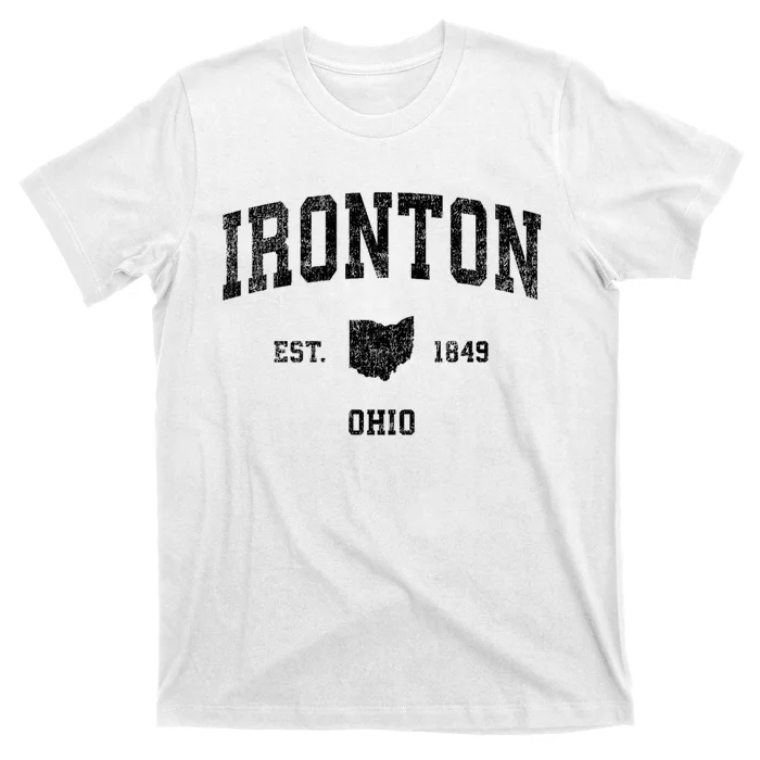 Ironton Ohio Oh Vintage Established Sports Design T-Shirt