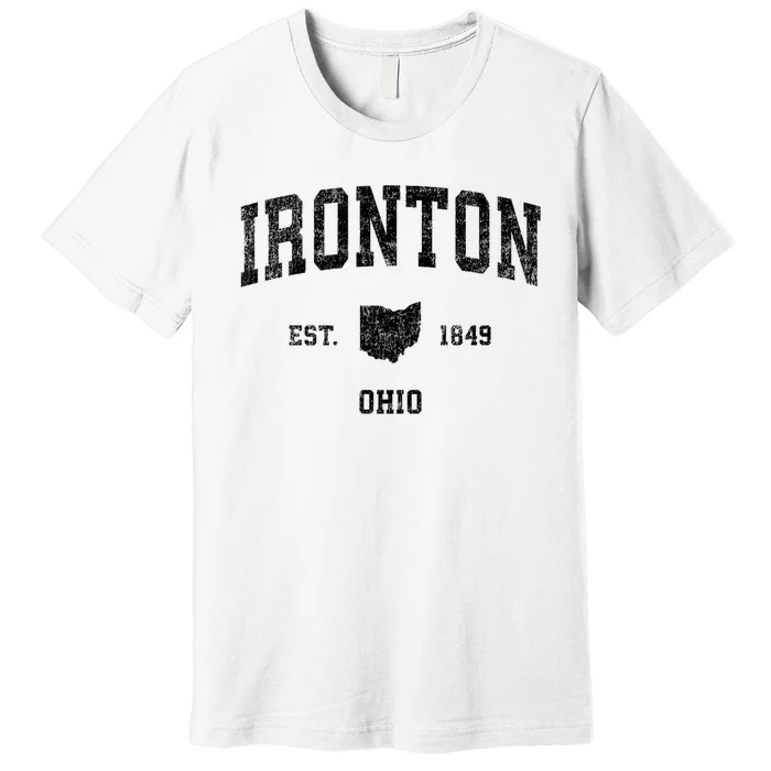 Ironton Ohio Oh Vintage Established Sports Design Premium T-Shirt