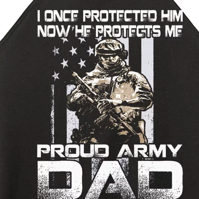 I Once Protected Him Now He Protects Me Proud Army Dad Women’s Perfect Tri Rocker Tank